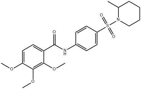 2,3,4-trimethoxy-N-[4-(2-methylpiperidin-1-yl)sulfonylphenyl]benzamide Struktur