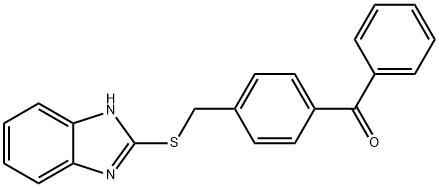 [4-(1H-benzimidazol-2-ylsulfanylmethyl)phenyl]-phenylmethanone Struktur