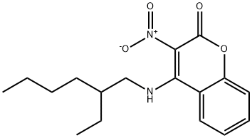 4-(2-ethylhexylamino)-3-nitrochromen-2-one Struktur