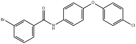 3-bromo-N-[4-(4-chlorophenoxy)phenyl]benzamide Struktur