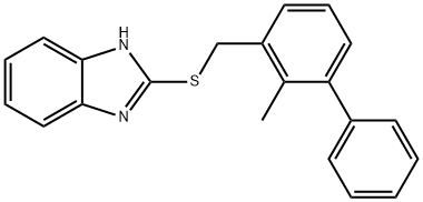 2-[(2-methyl-3-phenylphenyl)methylsulfanyl]-1H-benzimidazole Struktur