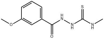 1-[(3-methoxybenzoyl)amino]-3-methylthiourea Struktur