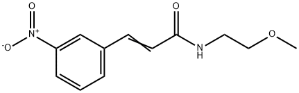 (E)-N-(2-methoxyethyl)-3-(3-nitrophenyl)prop-2-enamide Struktur