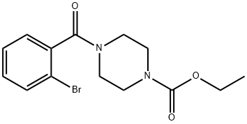 ethyl 4-(2-bromobenzoyl)piperazine-1-carboxylate Struktur