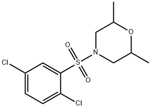 4-(2,5-dichlorophenyl)sulfonyl-2,6-dimethylmorpholine Struktur