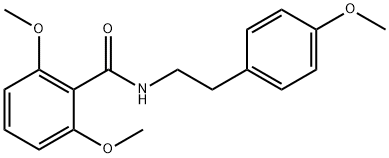 2,6-dimethoxy-N-[2-(4-methoxyphenyl)ethyl]benzamide Struktur