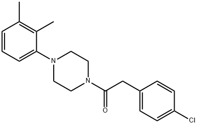 2-(4-chlorophenyl)-1-[4-(2,3-dimethylphenyl)piperazin-1-yl]ethanone Struktur