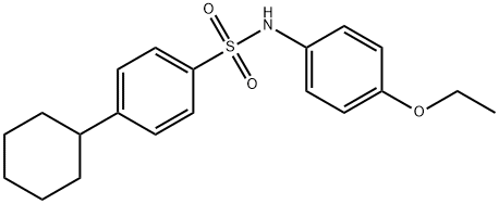 4-cyclohexyl-N-(4-ethoxyphenyl)benzenesulfonamide Struktur