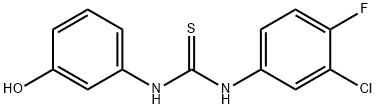 1-(3-chloro-4-fluorophenyl)-3-(3-hydroxyphenyl)thiourea Struktur