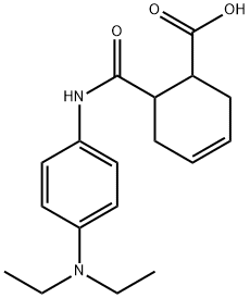 6-[[4-(diethylamino)phenyl]carbamoyl]cyclohex-3-ene-1-carboxylic acid Struktur