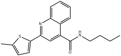 N-butyl-2-(5-methylthiophen-2-yl)quinoline-4-carboxamide Struktur