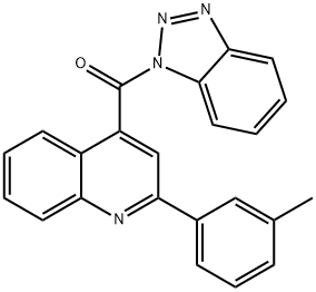 benzotriazol-1-yl-[2-(3-methylphenyl)quinolin-4-yl]methanone Struktur