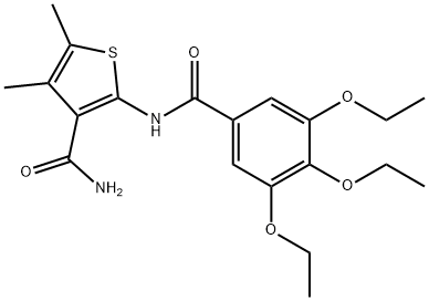 4,5-dimethyl-2-[(3,4,5-triethoxybenzoyl)amino]thiophene-3-carboxamide Struktur