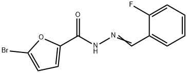 5-bromo-N-[(E)-(2-fluorophenyl)methylideneamino]furan-2-carboxamide Struktur