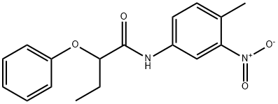 N-(4-methyl-3-nitrophenyl)-2-phenoxybutanamide Struktur