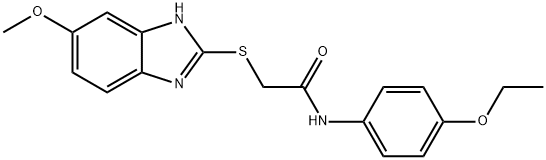 N-(4-ethoxyphenyl)-2-[(6-methoxy-1H-benzimidazol-2-yl)sulfanyl]acetamide Struktur