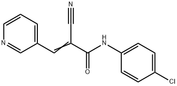 (E)-N-(4-chlorophenyl)-2-cyano-3-pyridin-3-ylprop-2-enamide Struktur