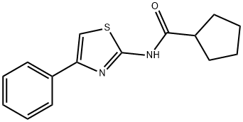 N-(4-phenyl-1,3-thiazol-2-yl)cyclopentanecarboxamide Struktur