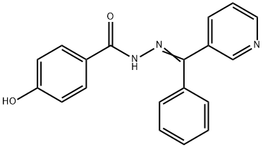 4-hydroxy-N-[(E)-[phenyl(pyridin-3-yl)methylidene]amino]benzamide Struktur