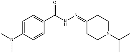 4-(dimethylamino)-N-[(1-propan-2-ylpiperidin-4-ylidene)amino]benzamide Struktur