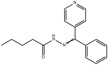 N-[(E)-[phenyl(pyridin-4-yl)methylidene]amino]pentanamide Struktur