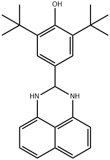 2,6-ditert-butyl-4-(2,3-dihydro-1H-perimidin-2-yl)phenol Struktur