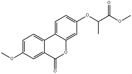 methyl 2-(8-methoxy-6-oxobenzo[c]chromen-3-yl)oxypropanoate Struktur