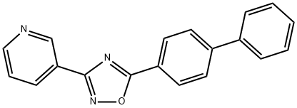 5-(4-phenylphenyl)-3-pyridin-3-yl-1,2,4-oxadiazole Struktur