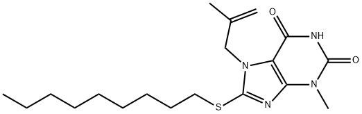 3-methyl-7-(2-methylprop-2-enyl)-8-nonylsulfanylpurine-2,6-dione Struktur