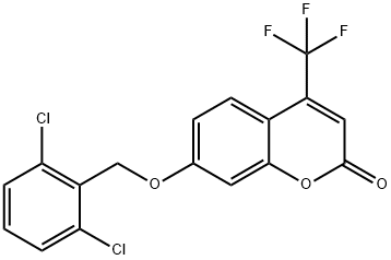 7-[(2,6-dichlorophenyl)methoxy]-4-(trifluoromethyl)chromen-2-one Struktur