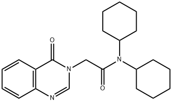 N,N-dicyclohexyl-2-(4-oxoquinazolin-3-yl)acetamide Struktur