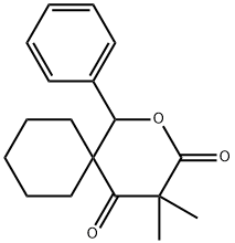 4,4-dimethyl-1-phenyl-2-oxaspiro[5.5]undecane-3,5-dione Struktur