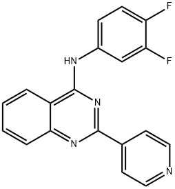 N-(3,4-difluorophenyl)-2-pyridin-4-ylquinazolin-4-amine Struktur