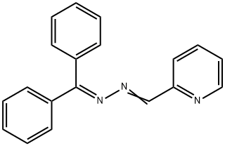 (E)-1,1-diphenyl-N-[(E)-pyridin-2-ylmethylideneamino]methanimine Struktur