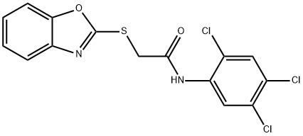 2-(1,3-benzoxazol-2-ylsulfanyl)-N-(2,4,5-trichlorophenyl)acetamide Struktur