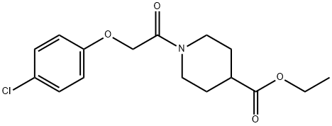 ethyl 1-[2-(4-chlorophenoxy)acetyl]piperidine-4-carboxylate Struktur