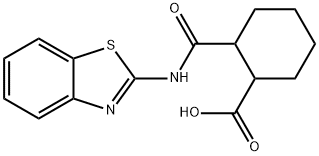 2-(1,3-benzothiazol-2-ylcarbamoyl)cyclohexane-1-carboxylic acid Struktur