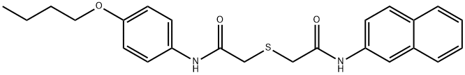 N-(4-butoxyphenyl)-2-[2-(naphthalen-2-ylamino)-2-oxoethyl]sulfanylacetamide Struktur