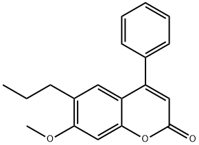 7-methoxy-4-phenyl-6-propylchromen-2-one Struktur