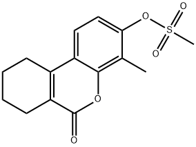 (4-methyl-6-oxo-7,8,9,10-tetrahydrobenzo[c]chromen-3-yl) methanesulfonate Struktur