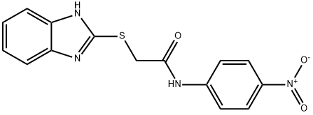 2-(1H-benzimidazol-2-ylsulfanyl)-N-(4-nitrophenyl)acetamide Struktur