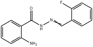 2-amino-N-[(E)-(2-fluorophenyl)methylideneamino]benzamide Struktur