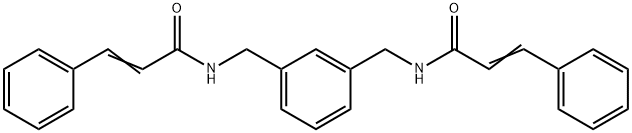 (E)-3-phenyl-N-[[3-[[[(E)-3-phenylprop-2-enoyl]amino]methyl]phenyl]methyl]prop-2-enamide Struktur