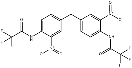 2,2,2-trifluoro-N-[2-nitro-4-[[3-nitro-4-[(2,2,2-trifluoroacetyl)amino]phenyl]methyl]phenyl]acetamide Struktur