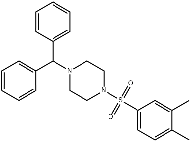 1-benzhydryl-4-(3,4-dimethylphenyl)sulfonylpiperazine Struktur