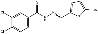 N-[(E)-1-(5-bromothiophen-2-yl)ethylideneamino]-3,4-dichlorobenzamide Struktur