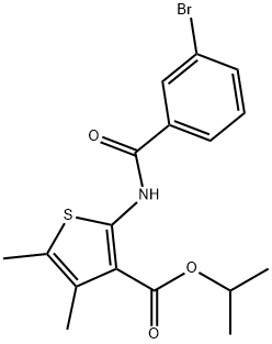 propan-2-yl 2-[(3-bromobenzoyl)amino]-4,5-dimethylthiophene-3-carboxylate Struktur