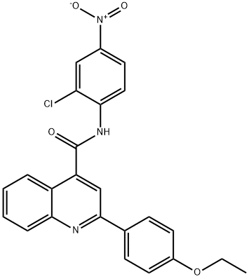 N-(2-chloro-4-nitrophenyl)-2-(4-ethoxyphenyl)quinoline-4-carboxamide Struktur