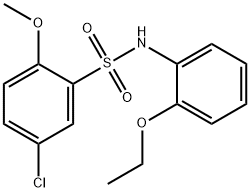 5-chloro-N-(2-ethoxyphenyl)-2-methoxybenzenesulfonamide Struktur