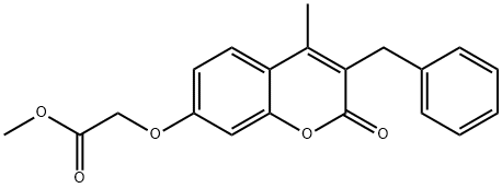 methyl 2-(3-benzyl-4-methyl-2-oxochromen-7-yl)oxyacetate Struktur